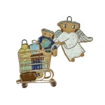 St. Andrew's Abbey Ceramics Clay Pottery ANGEL WITH SHOPPING CART CHILD