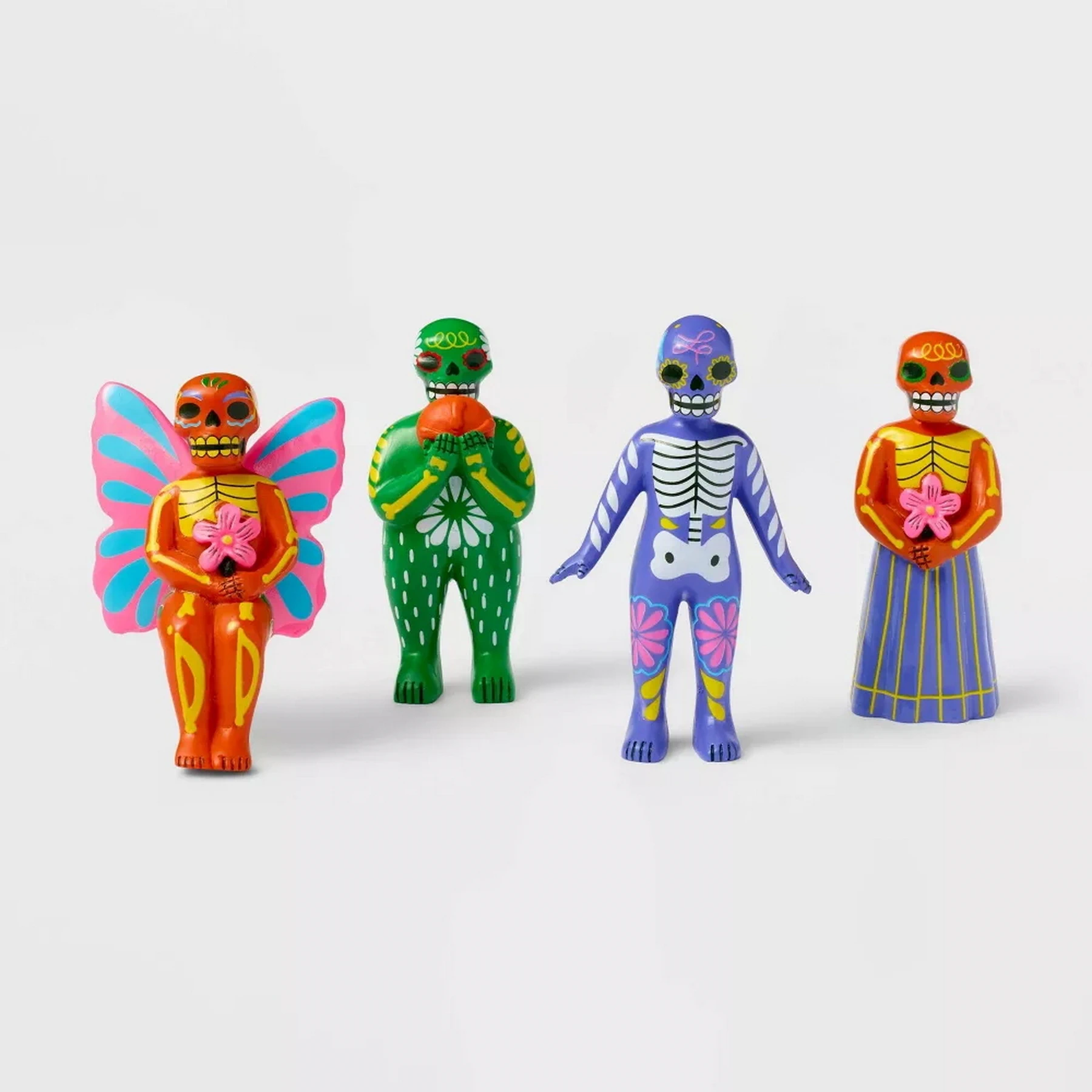 Calaveritas Di de Muertos (Day of the Dead) 4pc Mini Figurine Set 2024