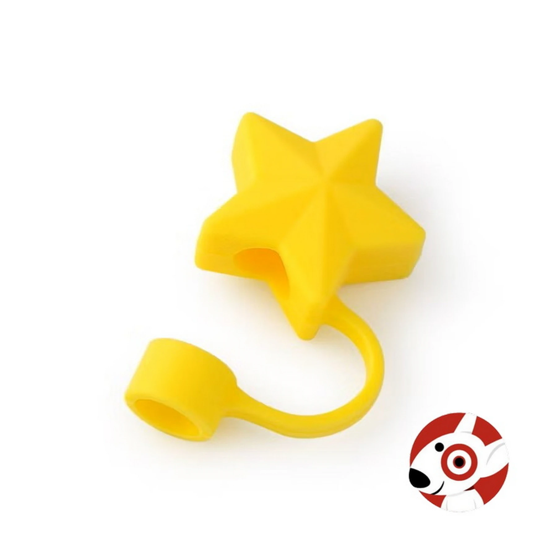 Christmas Holiday STAR Novelty Silicone Straw Topper Target Bullseye Playground 2024