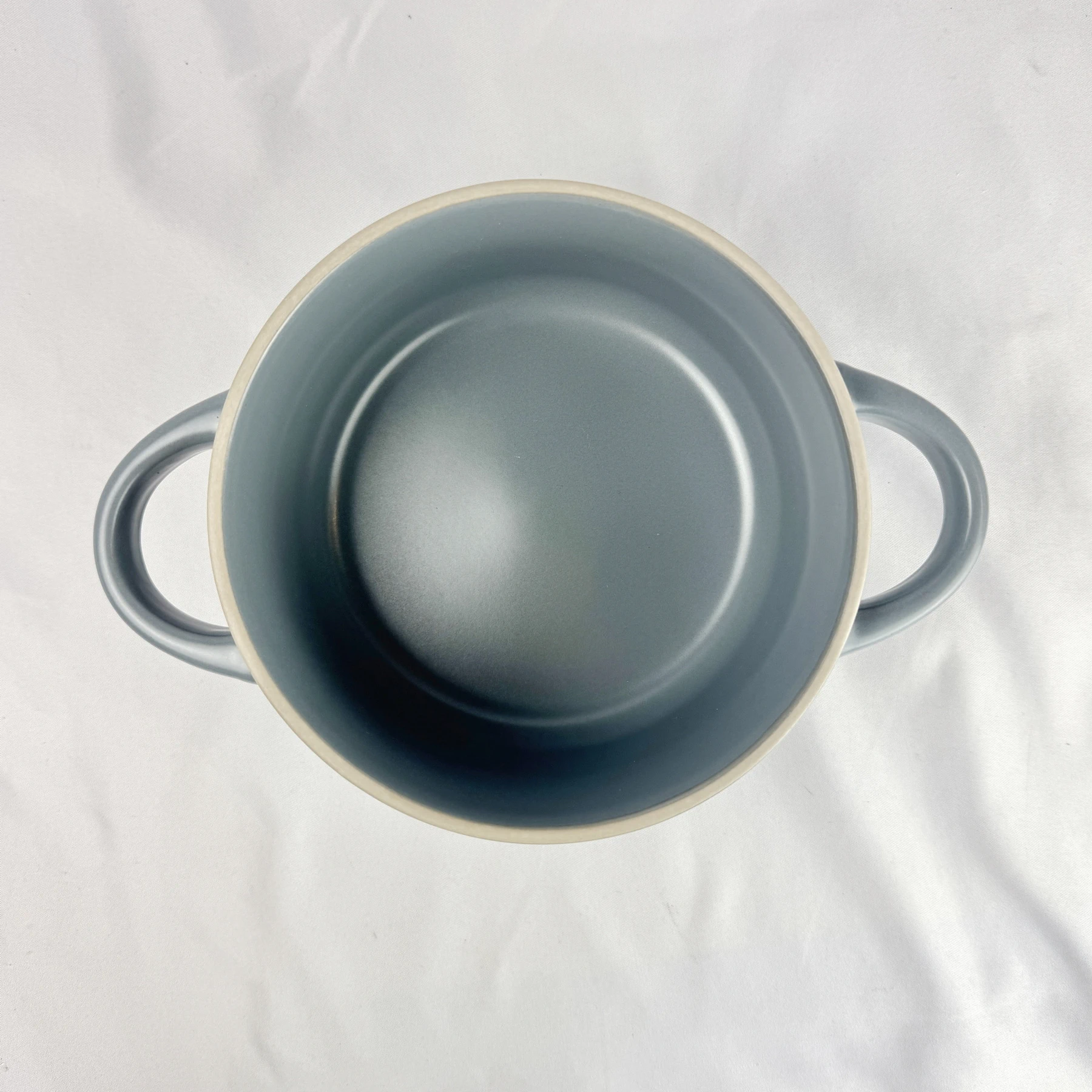 Mikasa ELLA Soup Bowl Double Handle Stacking Blue - Image 3
