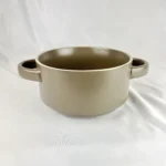 Mikasa ELLA Soup Bowl Double Handle Stacking Brown