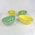 Avocado Dipping Bowls Textured Stoneware Tabatha Brown Set of 4