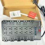 SUPERDANNY Surge Protector 22 AC Outlets 6 USB Charging Ports NEW