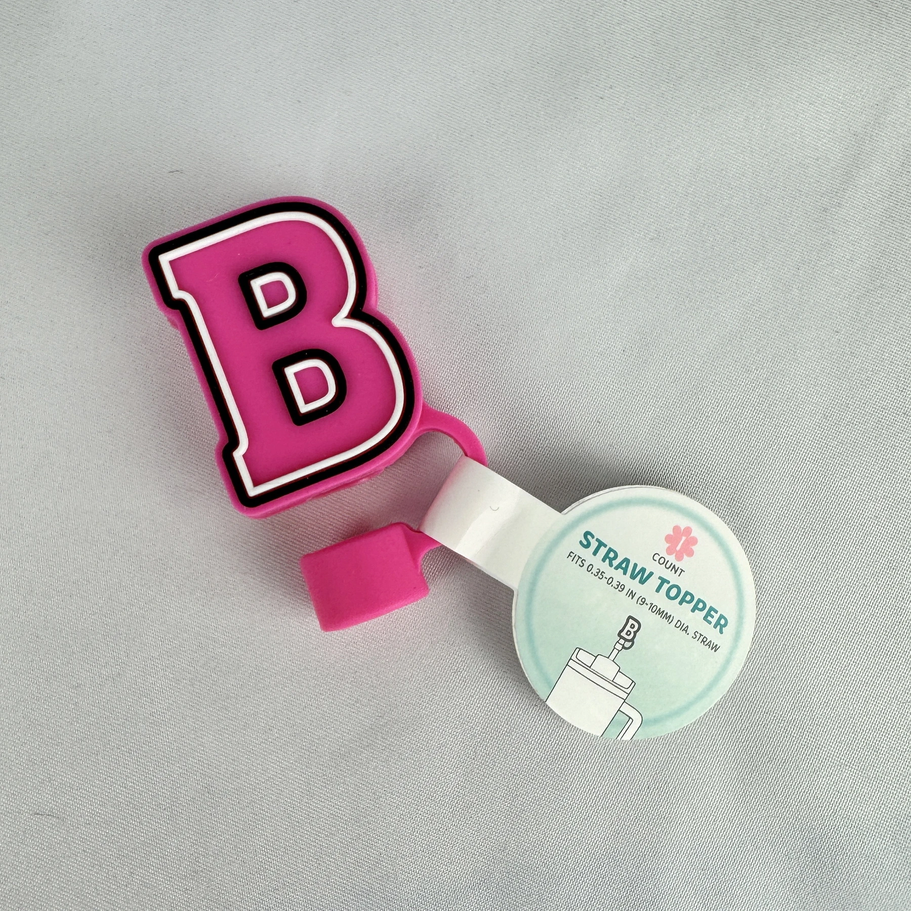 Straw Topper "B" Letter Monogram Initial Target Bullseye Playground 2024 - Image 2