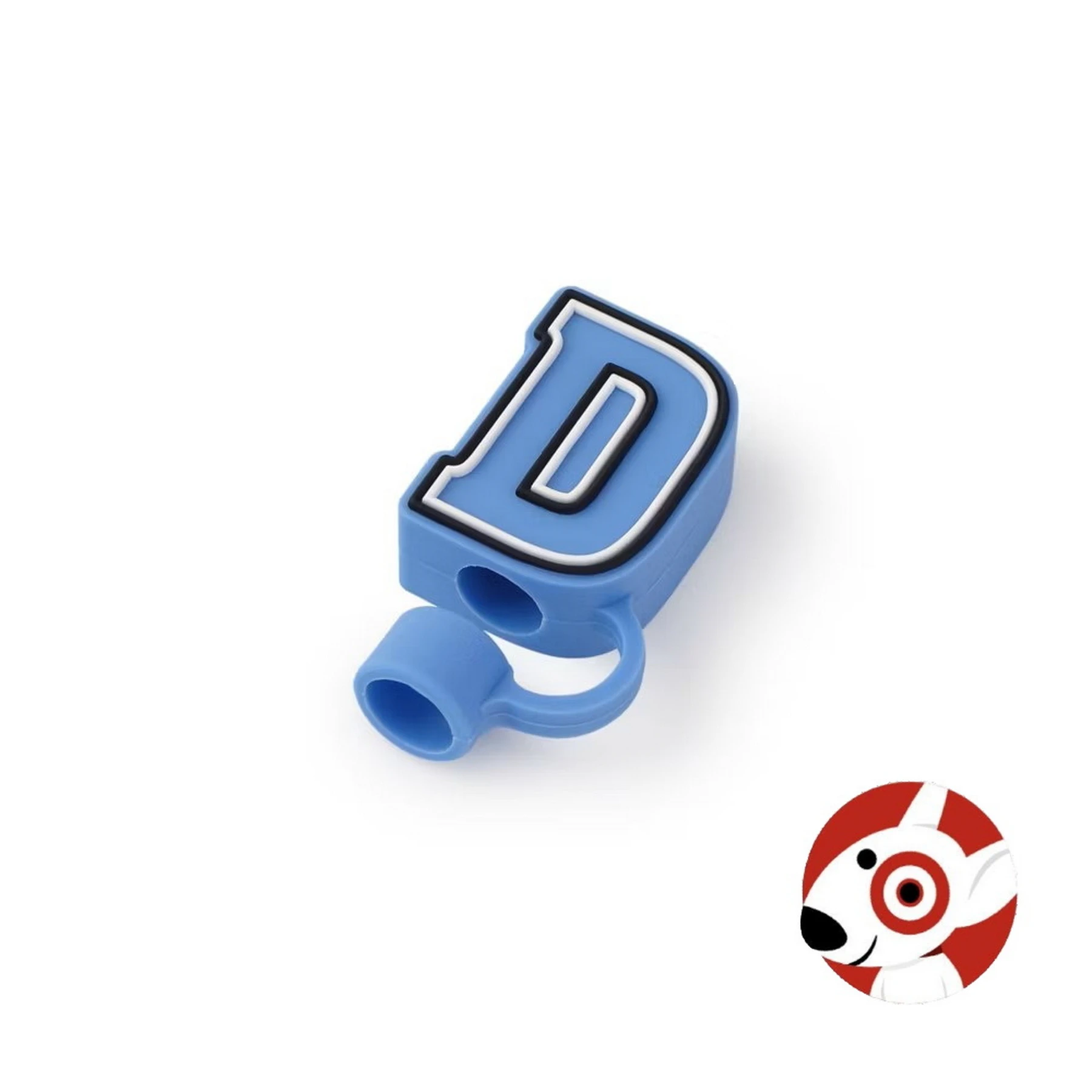 Straw Topper "D" Letter Monogram Initial Target Bullseye Playground 2024