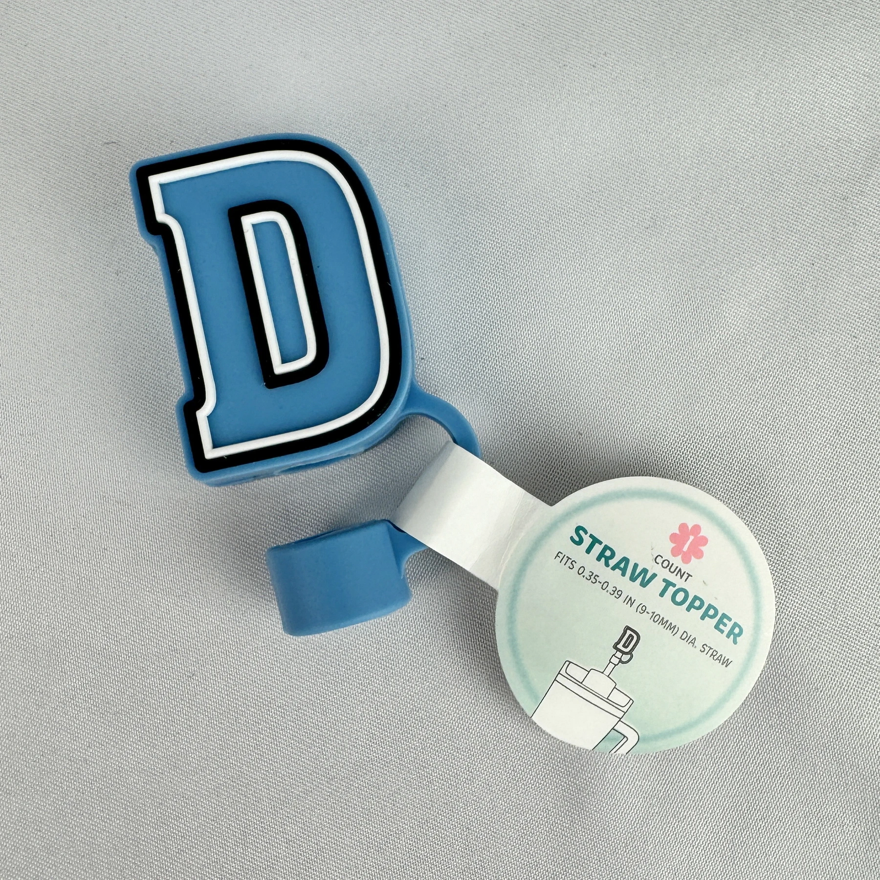 Straw Topper "D" Letter Monogram Initial Target Bullseye Playground 2024 - Image 2