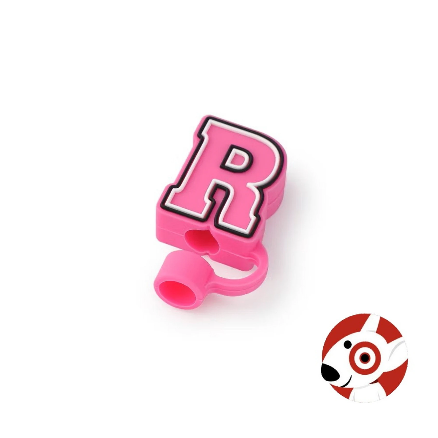 Straw Topper "R" Letter Monogram Initial Target Bullseye Playground 2024