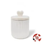 Valentine's Ceramic Vessel Heart Top Target Bullseye Playground 2025 White
