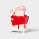 Valentine's Ceramic Heart Shopping Cart Figurine Target Spritz 2025