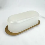 Vintage Tupperware Covered Butter Dish Sheer/Brown 50794A/5080A