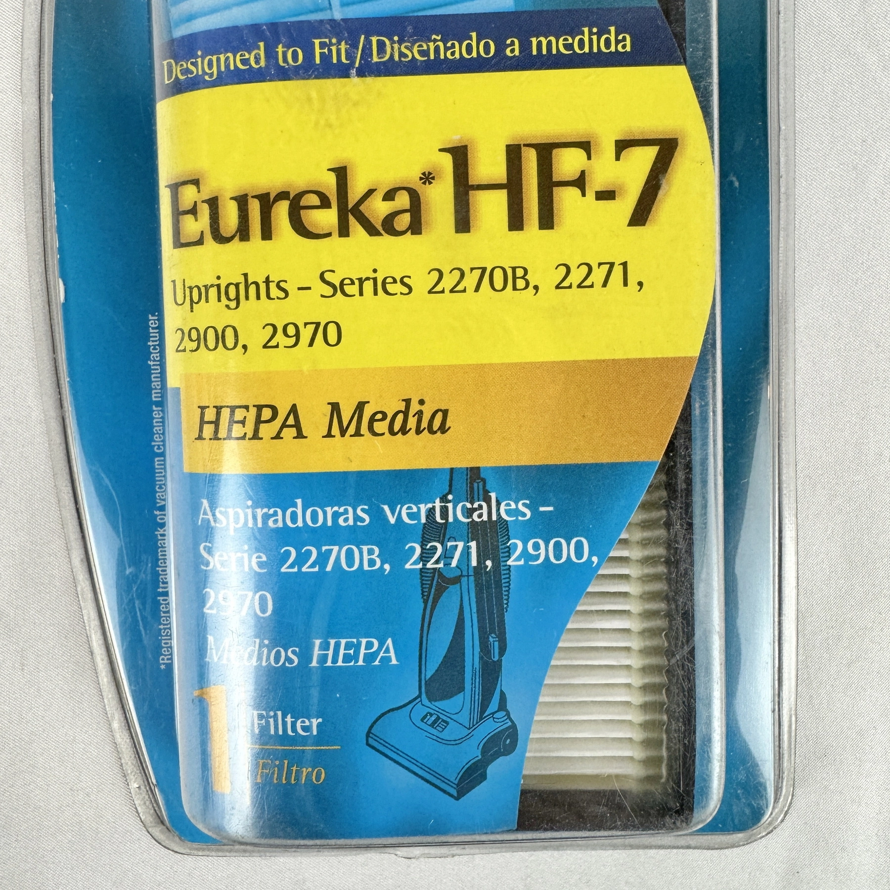 Honeywell FilterPower EUREKA HF-7 HEPA Media Vacuum Filter 2270B 2271 2900 2970