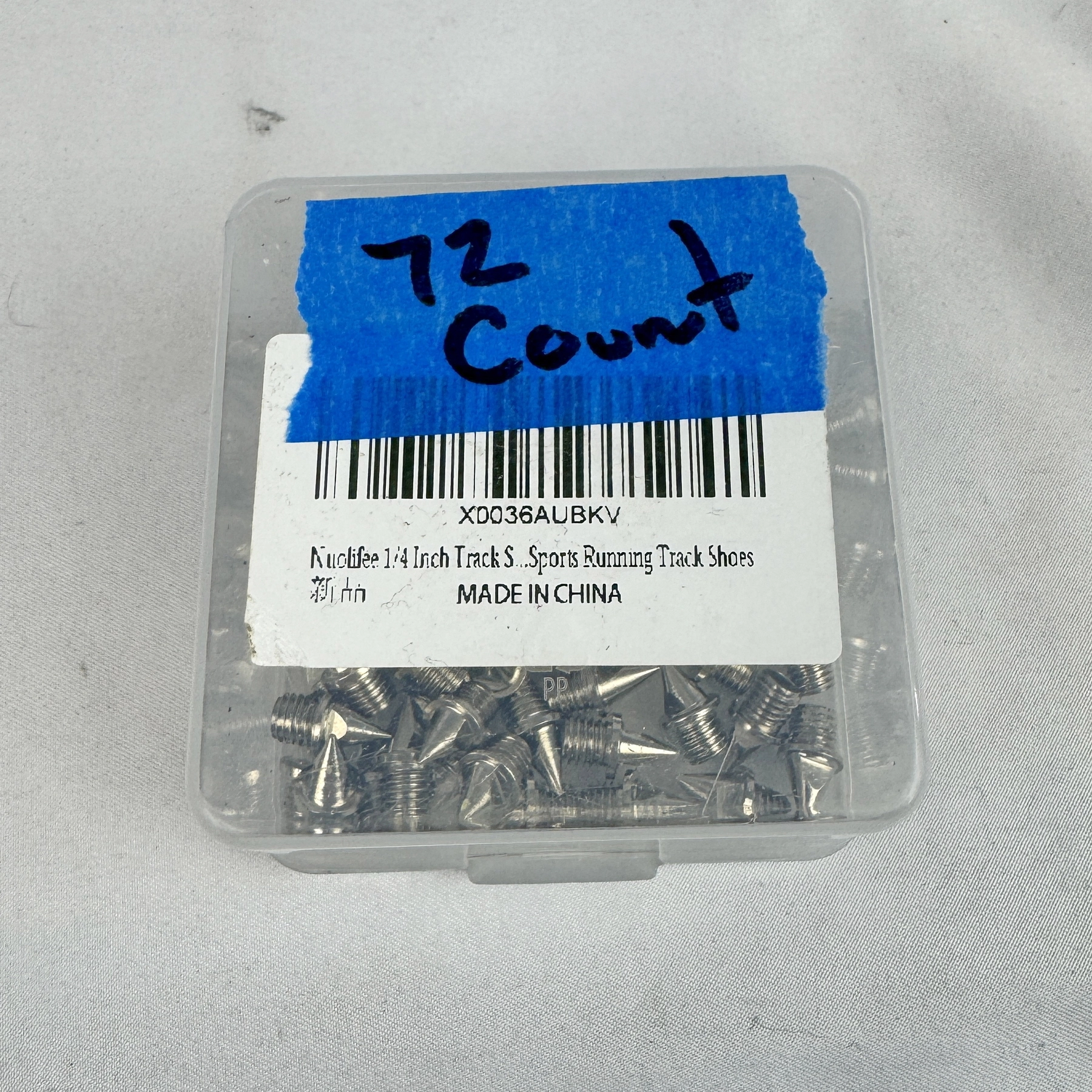 Nuolifee 1/4" Stainless Steel Track Spikes Replacement Running Track Shoes 72 Pieces