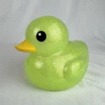 Large GREEN Glitter Rubber Duck Sunny Days
