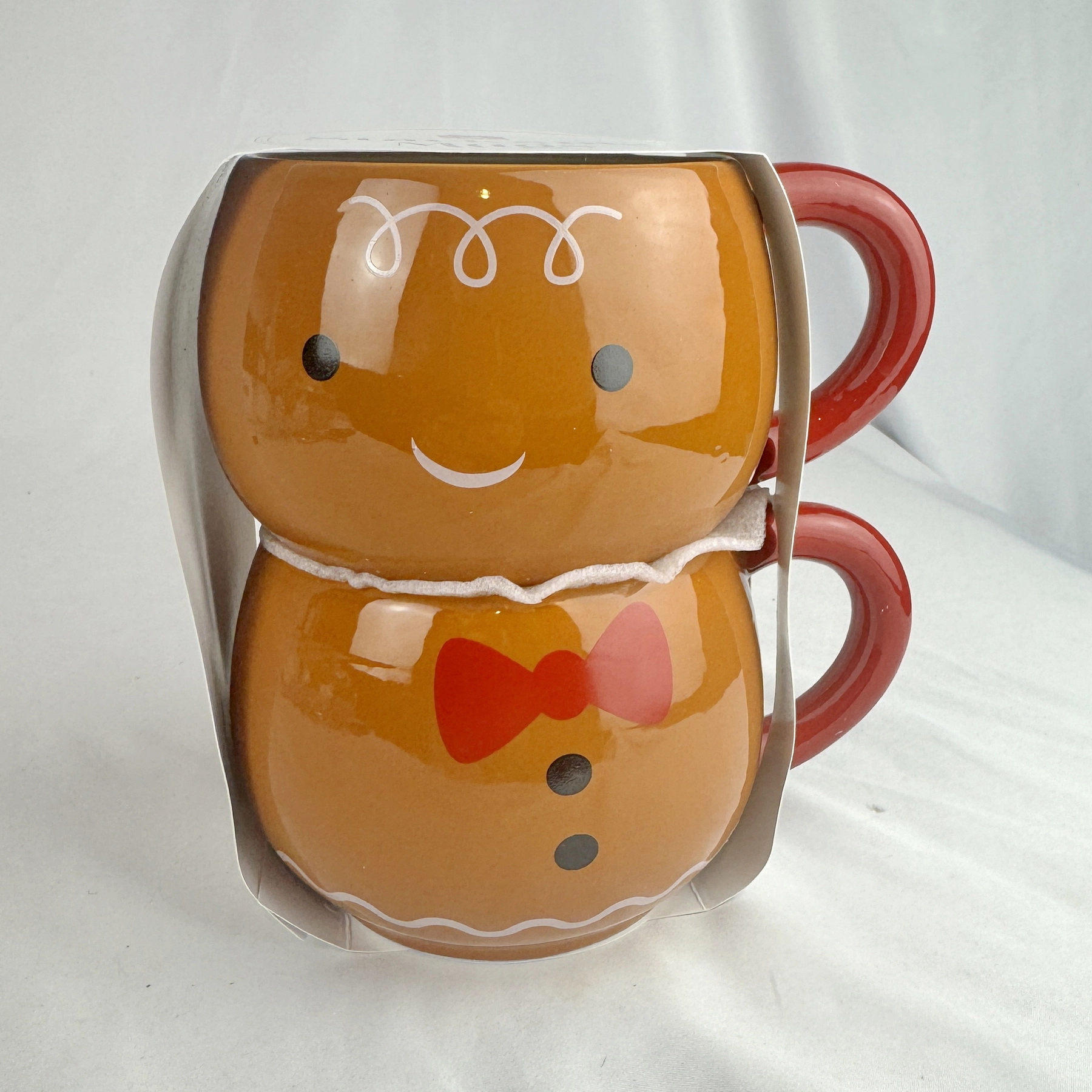 Stackable Novelty Gingerbread Man Mug Set Christmas Target Bullseye Playground 2023