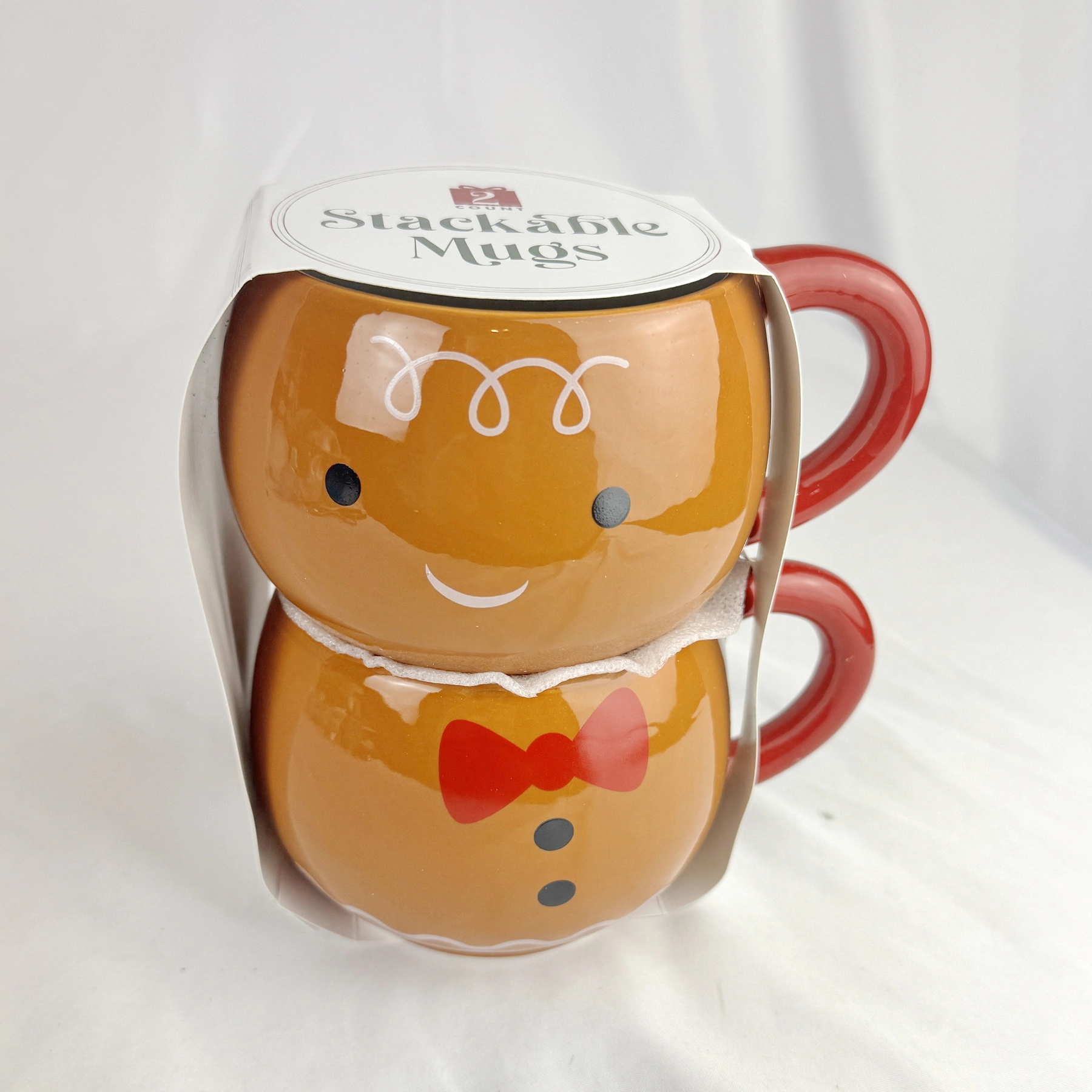 Stackable Novelty Gingerbread Man Mug Set Christmas Target Bullseye Playground 2023 - Image 2