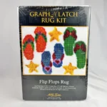 Graph N Latch Rug Kit Flip Flops Rug 27"x20" Summer Beach Starfish MCG Textiles NEW