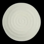 World Market EMBOSSED SWIRL Dinner Plate wavy Edge White
