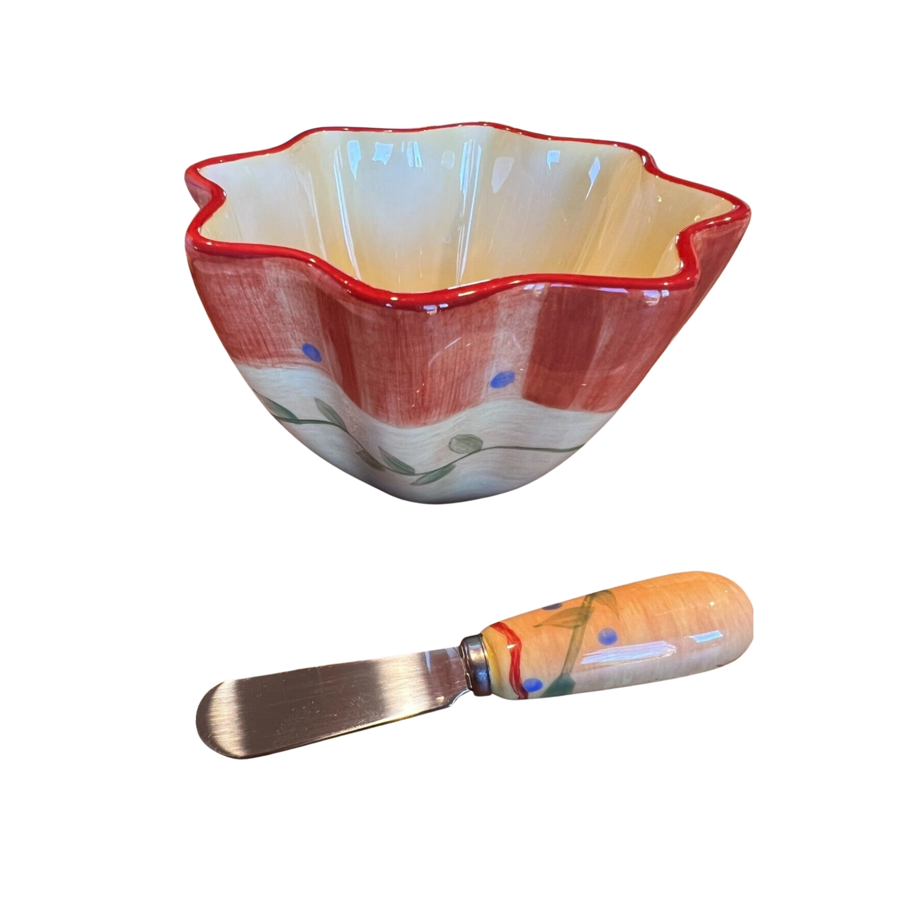 Pfaltzgraff NAPOLI Dip Bowl & Spreader Mix Set