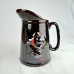 Vintage Redware Pottery Rooster Batter Pitcher Embossed MCM