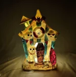 Summerween Halloween Beach House Figurine Ghosts Surf Shack Light-Up Decoration