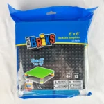 Strictly Briks Stackable Baseplates 6"x6" 12-Pack Multicolor