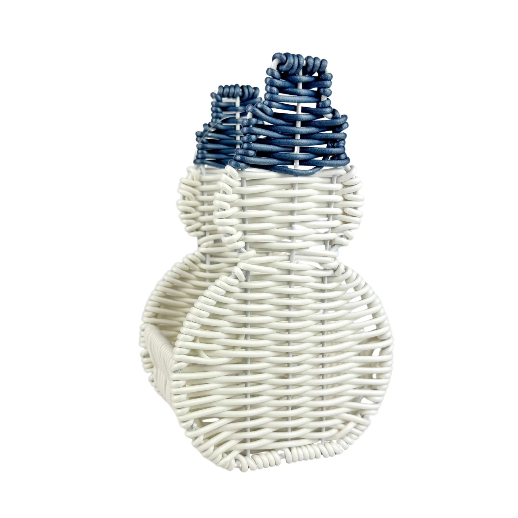 Plastic Wicker SNOWMAN Novelty Basket Decor Christmas Target Bullseye Playground 2023