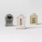 Halloween Ceramic Decorative Tombstones Accent 3pc Target Hyde and EEK! 2025