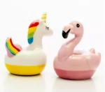 Pool Party Unicorn & Flamingo Salt & Pepper Shaker Set Ceramic 10 Strawberry St