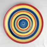 Tabletops Unlimited SWIRL Multicolor 10.5" Dinner Plate Hand Painted EUC