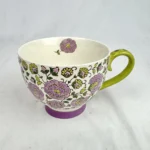 Dutch Wax Coastline Imports Oversized Purple Floral Ceramic Mug