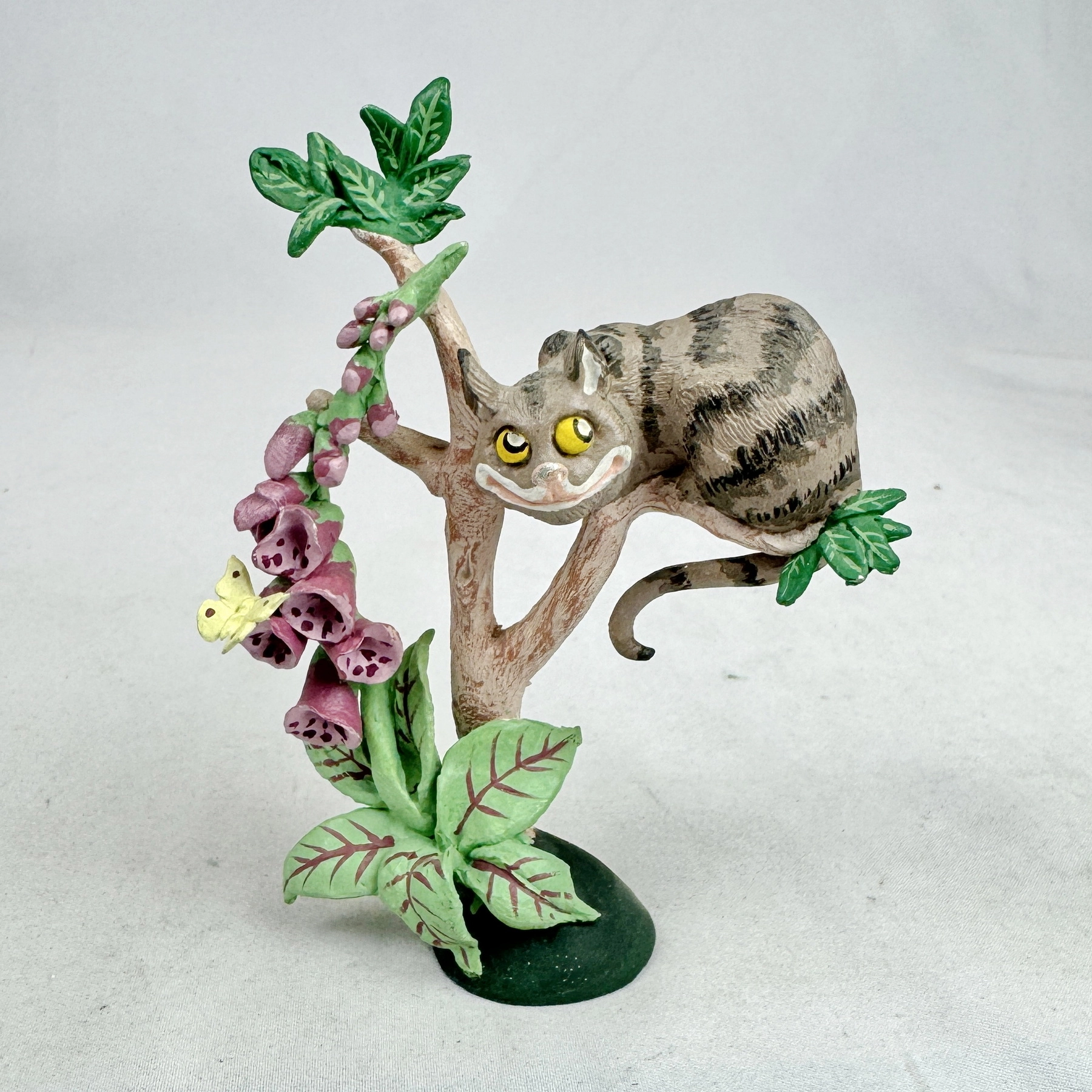 The Hamilton Collection THE CHESHIRE CAT Figurine Alice in Wonderland Pewter - Image 2