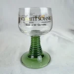 Vintage Schmitt Sohne Beehive Stem Wine Glass West Germany Green Goblet 0.1L