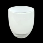 GlassyBaby “Hope” White Opaque Hand-Blown Votive Candle Holder #0298