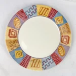 Corelle (Corning) TRIBAL Salad/Dessert Plate Multicolor Geometric