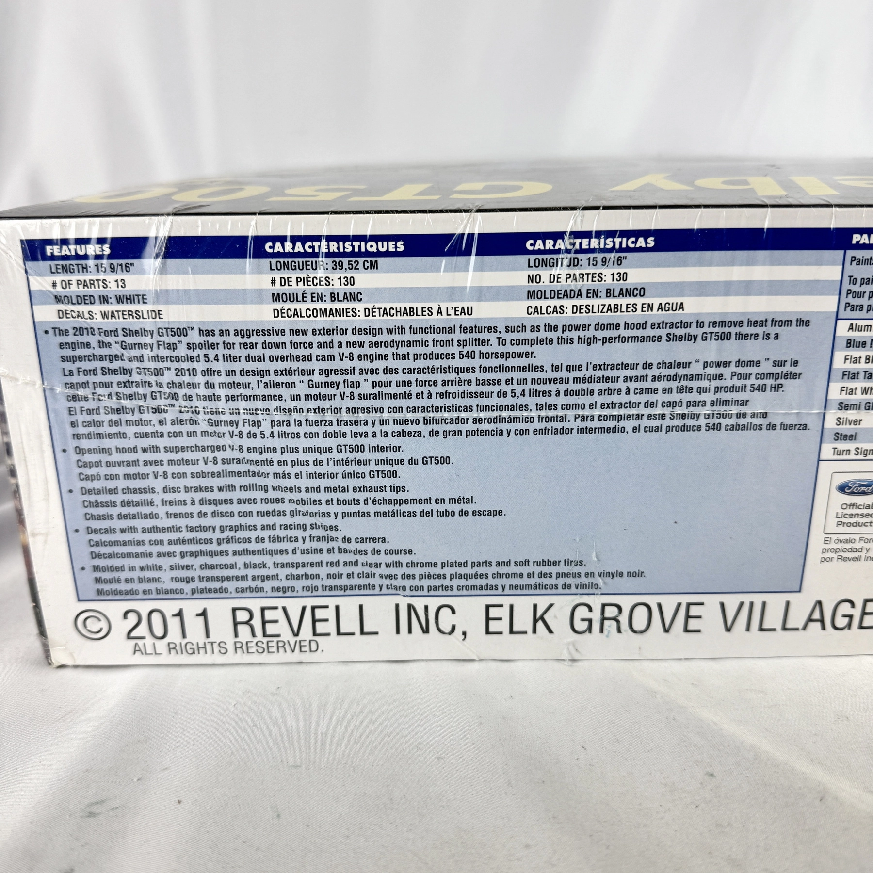 Revell 2010 Ford Shelby GT500 1:12 Scale Model Kit Skill 3 Sealed 85-2623 - Image 10