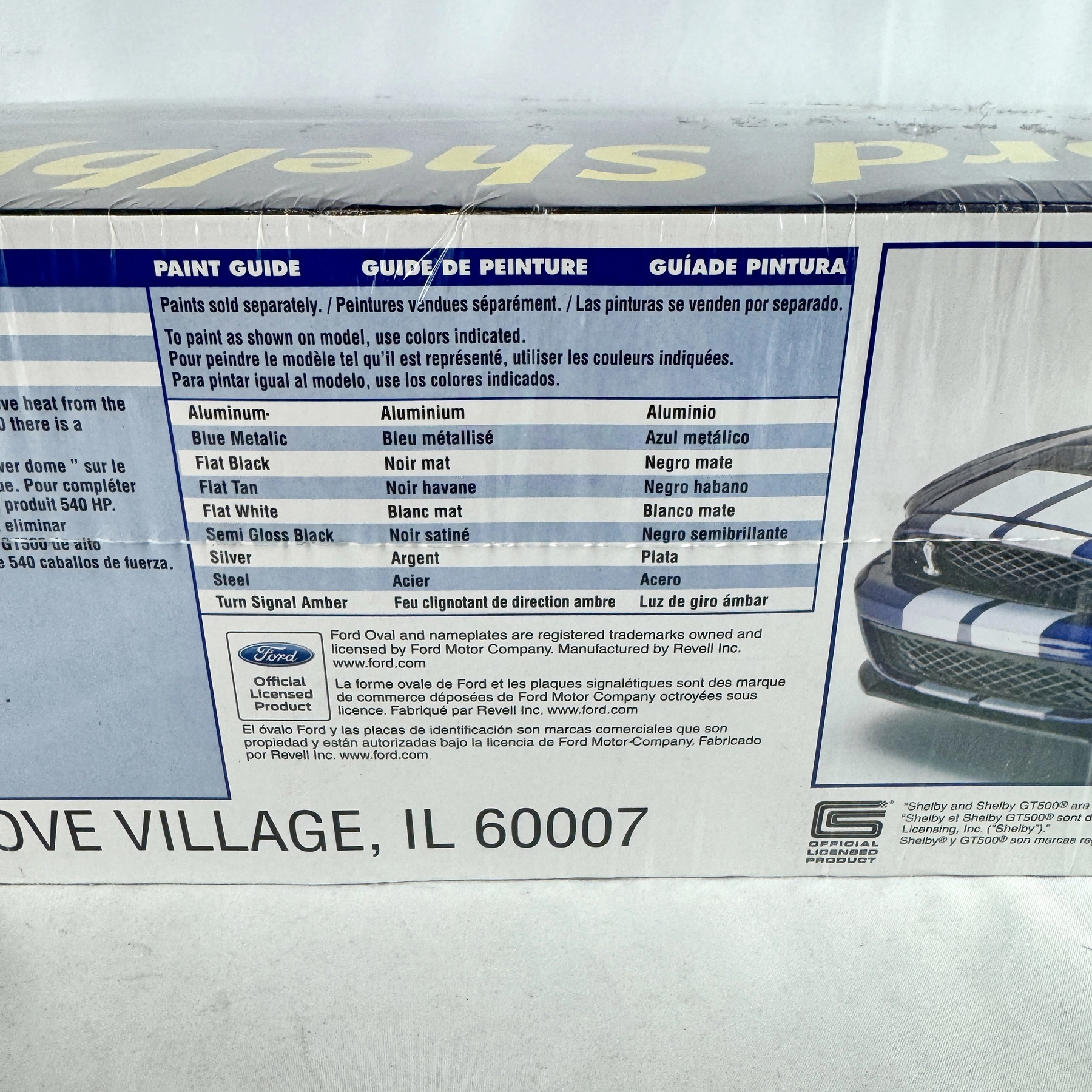 Revell 2010 Ford Shelby GT500 1:12 Scale Model Kit Skill 3 Sealed 85-2623 - Image 11