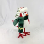Holiday Time Walmart Fabric Bird Decor Christmas Tabletop Figurine Scarf Hat Red 2025