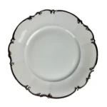 Hutschenreuther REVERE WHITE Dinner Plate 10.3” Germany Platinum Trim