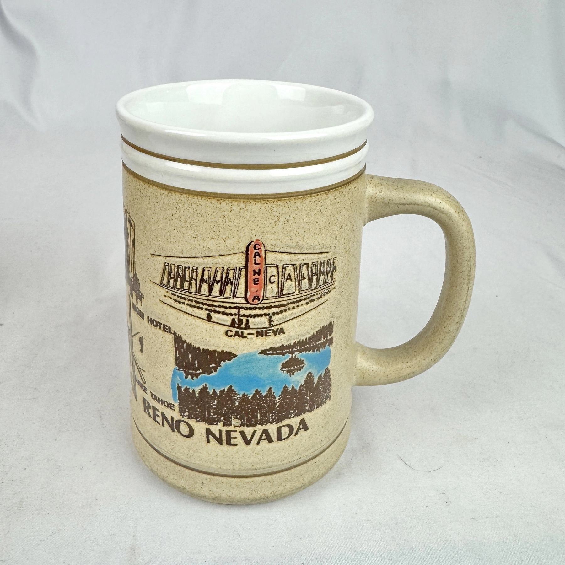 Reno Nevada Casino Souvenir Stoneware Coffee Mug Stein Tahoe - Image 2