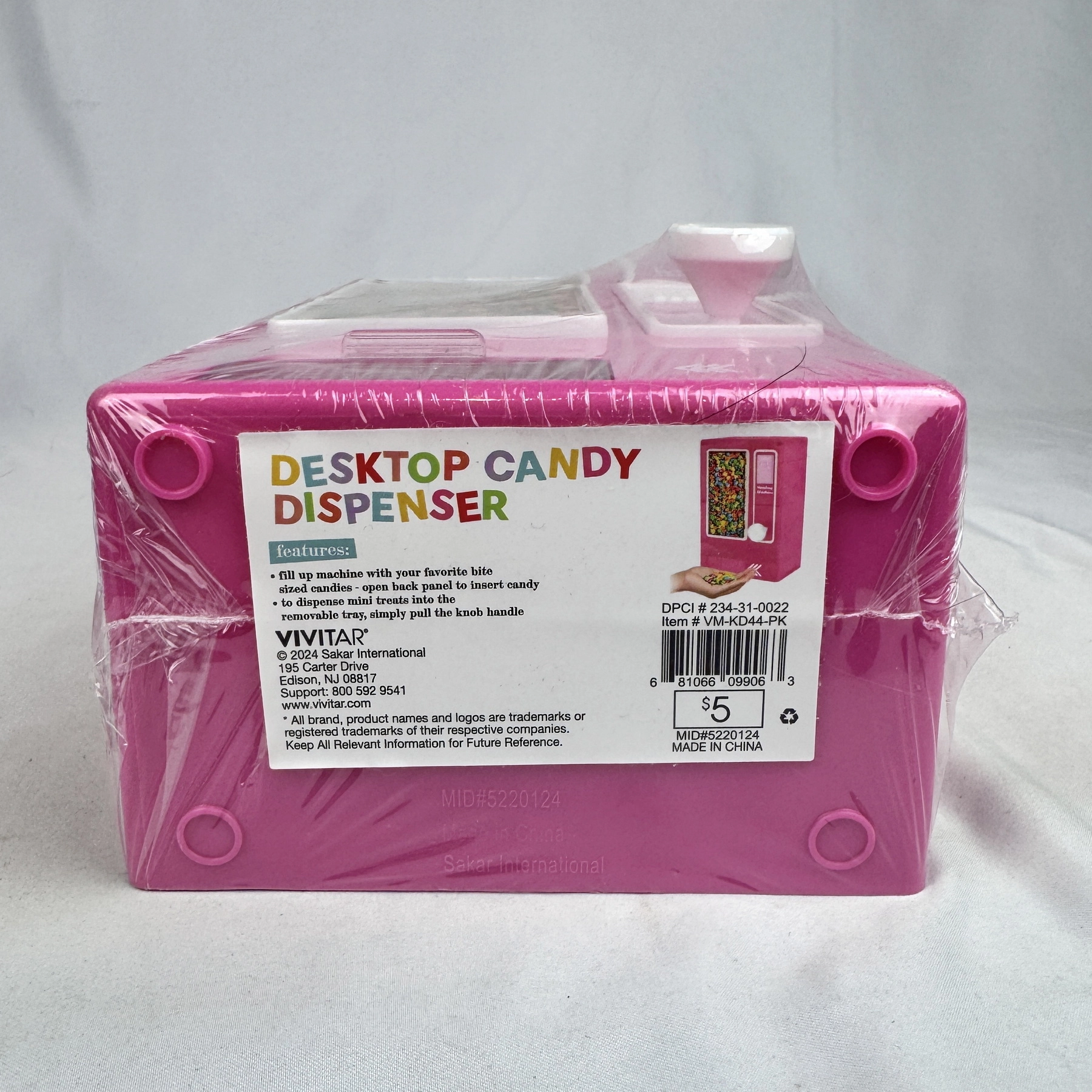 Target Bullseye Playground Desktop Candy Dispenser Mini Vending Machine 2024 Pink - Image 5