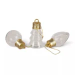 3pk Clear Fillable Ornaments Target Bullseye Playground 2025 Holiday Craft Set