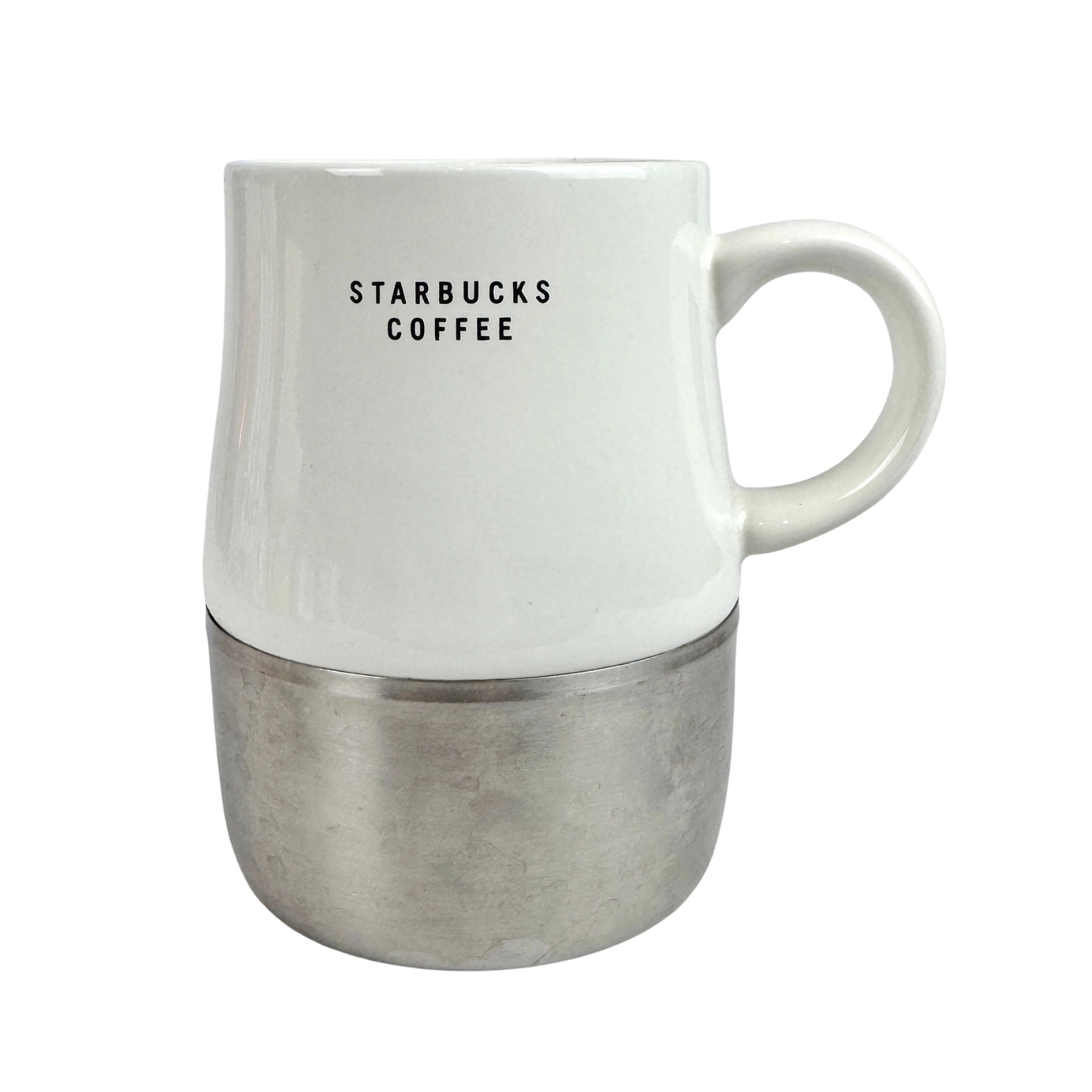 Starbucks Coffee 2005 Ceramic Mug w/ Stainless Steel Base 14oz - Image 2