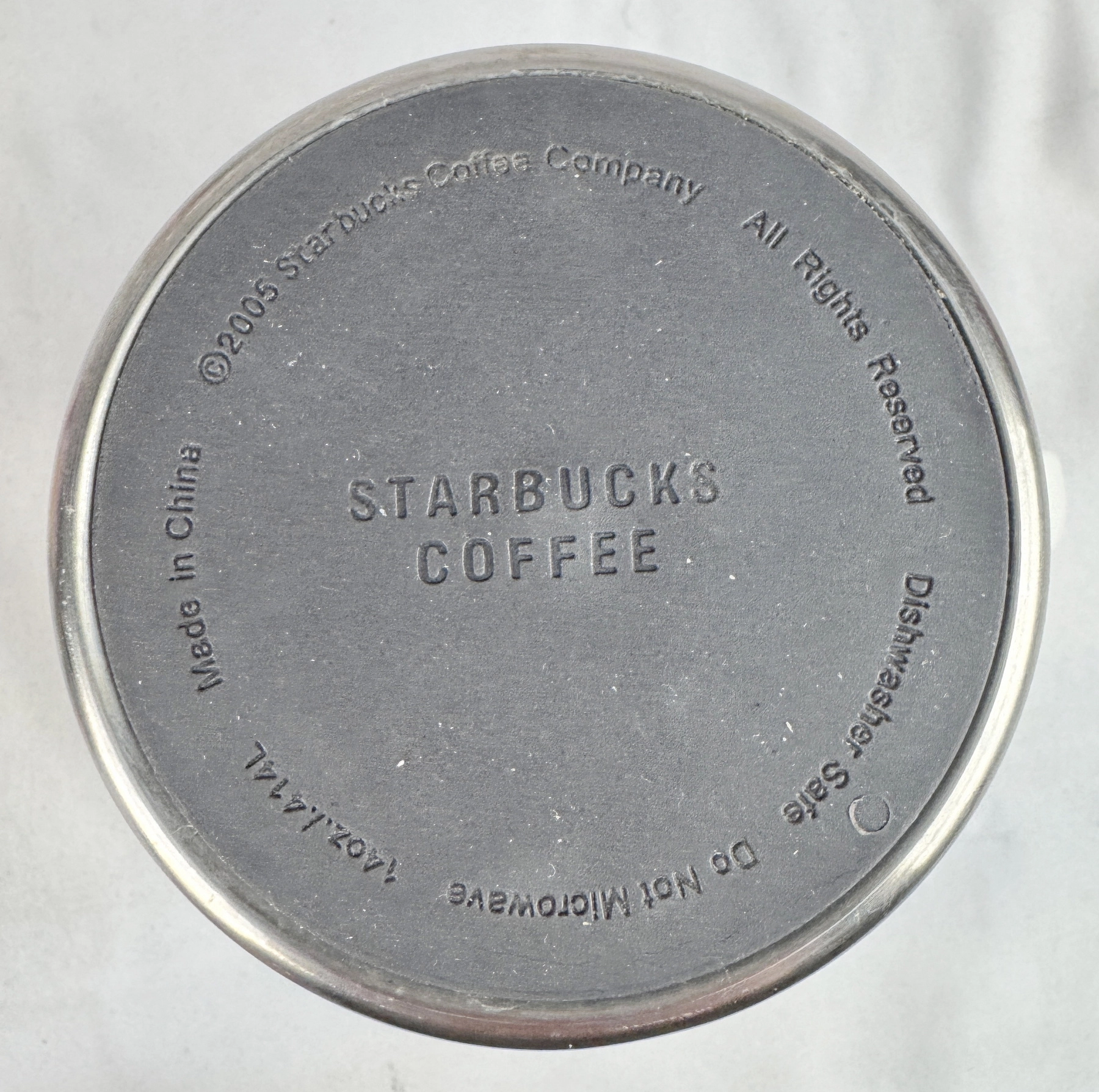 Starbucks Coffee 2005 Ceramic Mug w/ Stainless Steel Base 14oz - Image 3