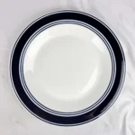 Mainstays CASUAL BANDED COBALT BLUE 10.5" Dinner Plate