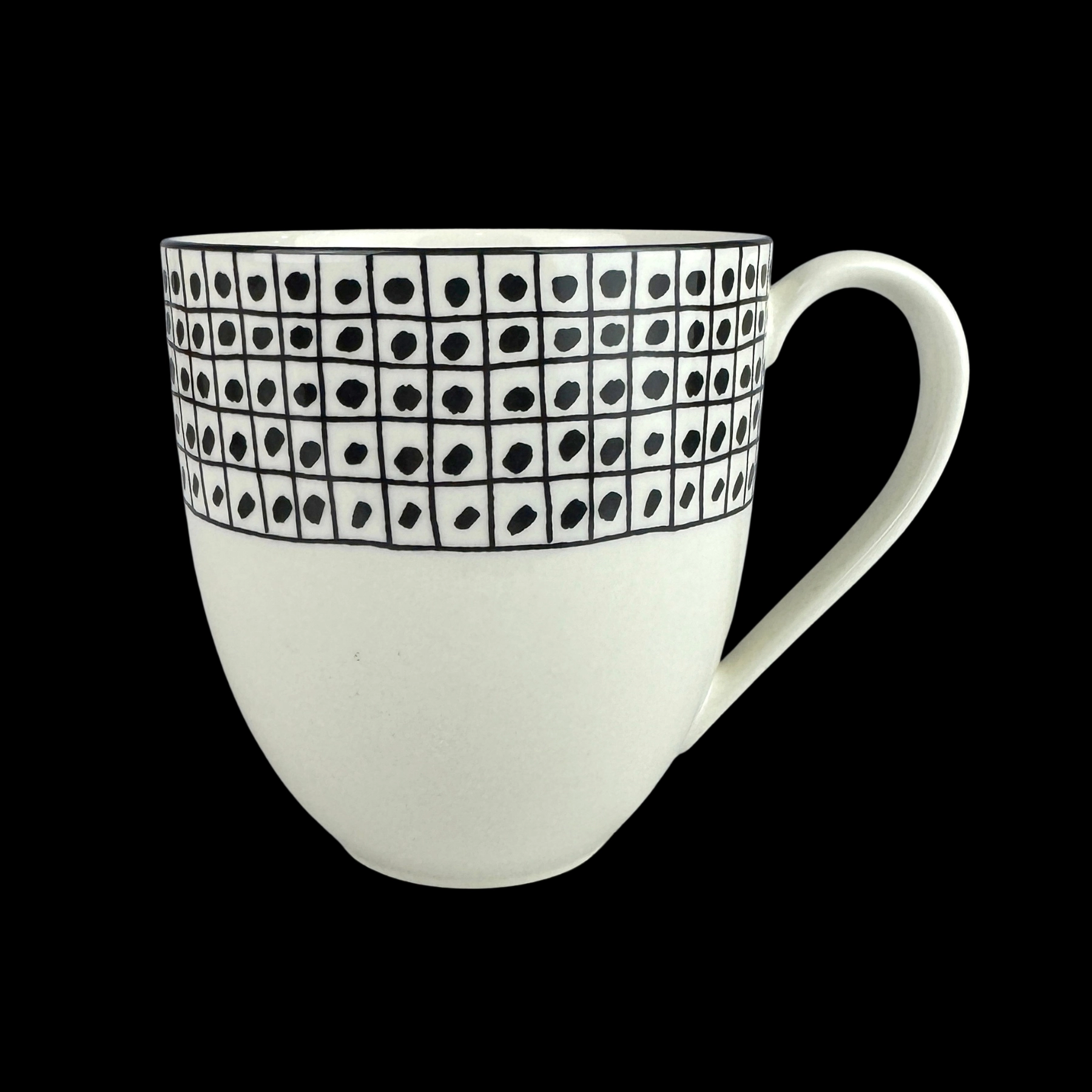 Lenox AROUND THE TABLE DOT Mug Cream Black Grid Dots American by Design - Image 4