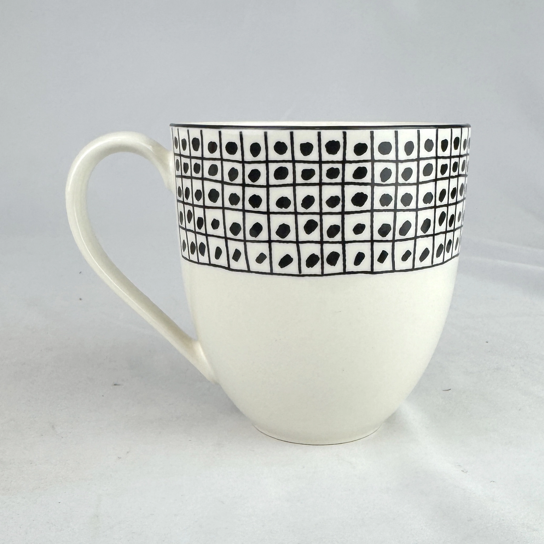 Lenox AROUND THE TABLE DOT Mug Cream Black Grid Dots American by Design - Image 5