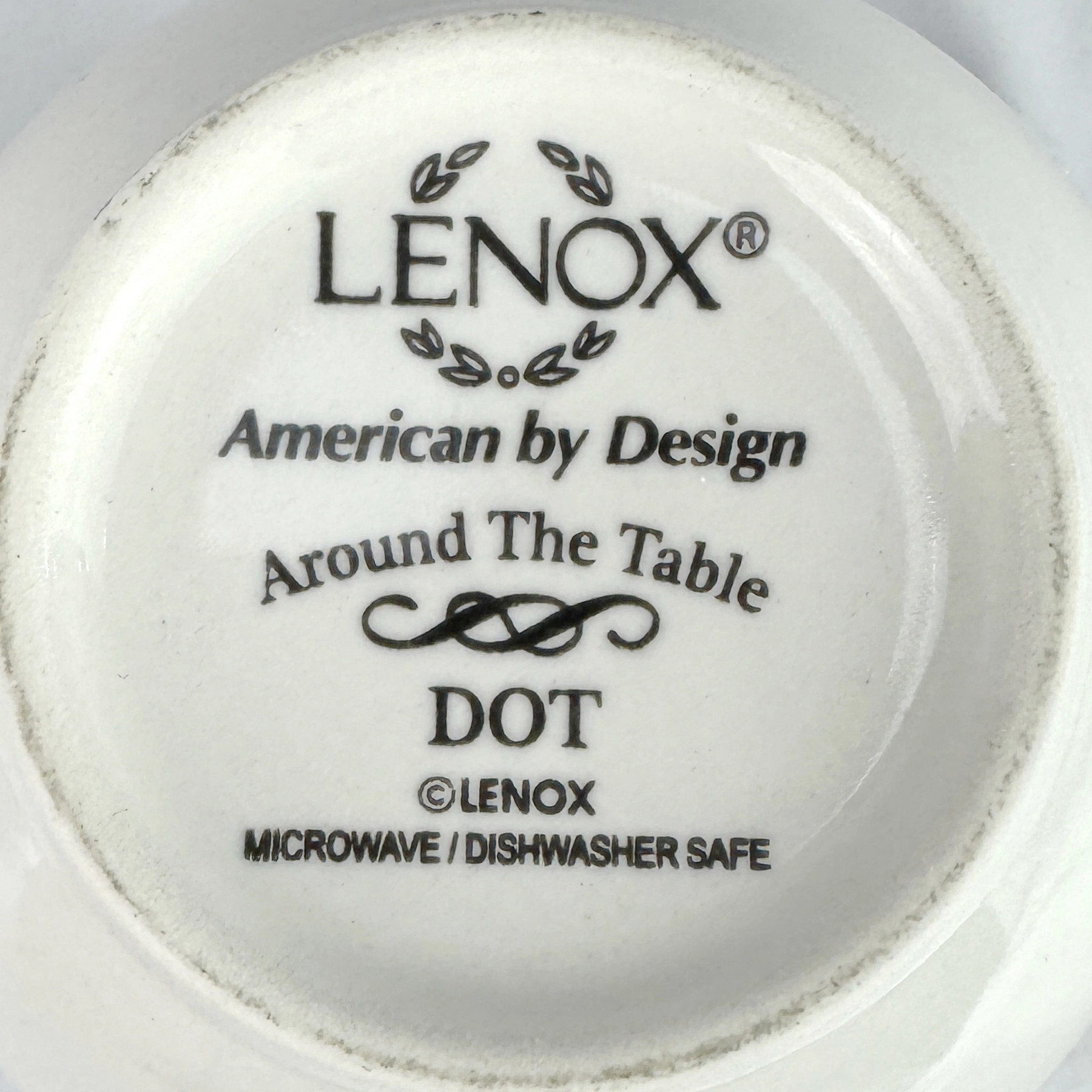 Lenox AROUND THE TABLE DOT Mug Cream Black Grid Dots American by Design - Image 6