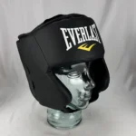 Everlast Boxing Headgear Black Padded Sparring Helmet w/ EverFresh Hook Loop