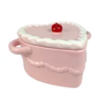Target Bullseye Playground Pink Heart Stoneware Casserole Dish w/ Lid Cherry Knob