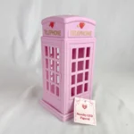 Target Bullseye Pink Telephone Booth LED Figurine Valentines Love Decor